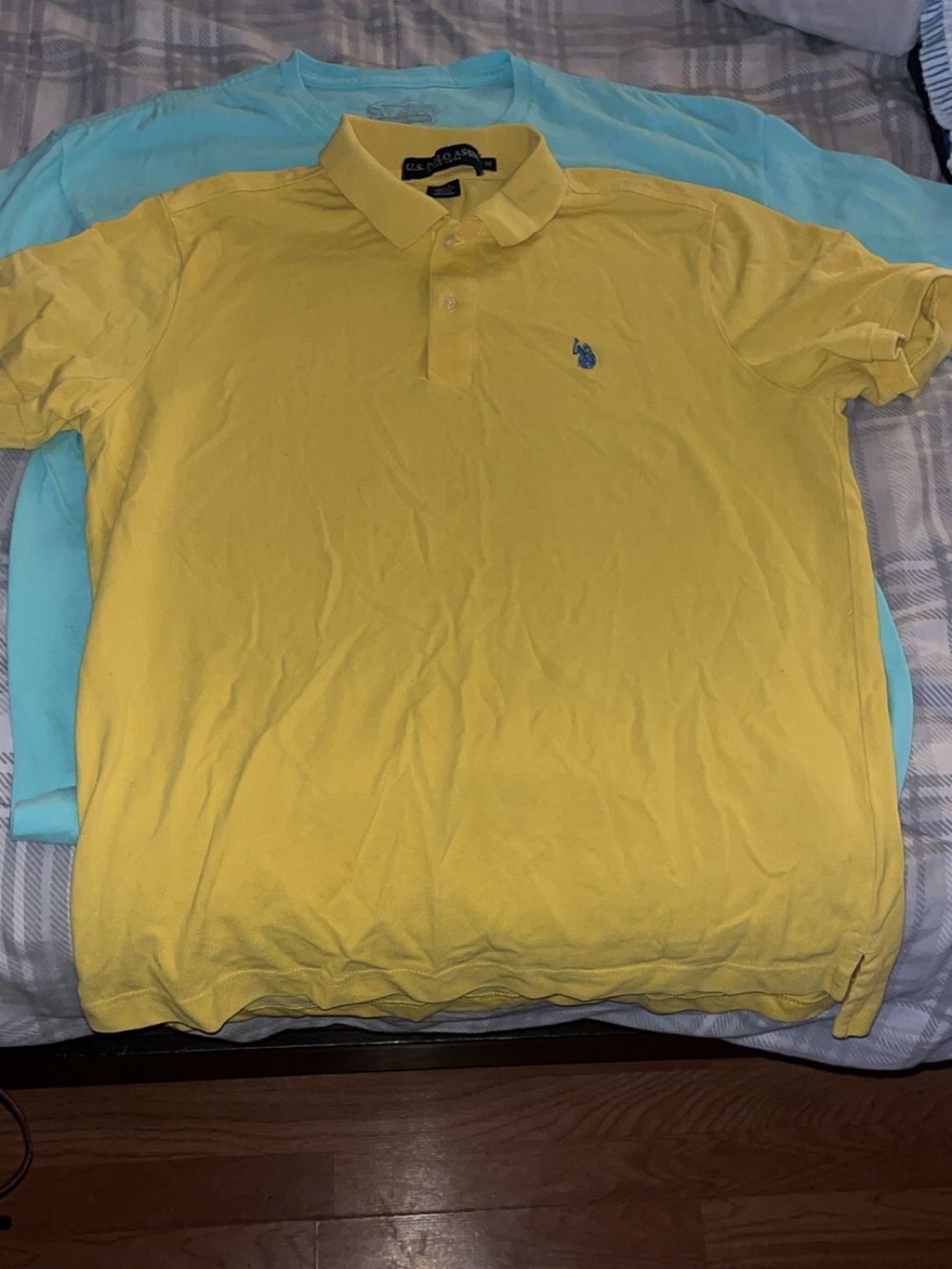 U.S. Polo Assn. Yellow Polo with Blue Logo